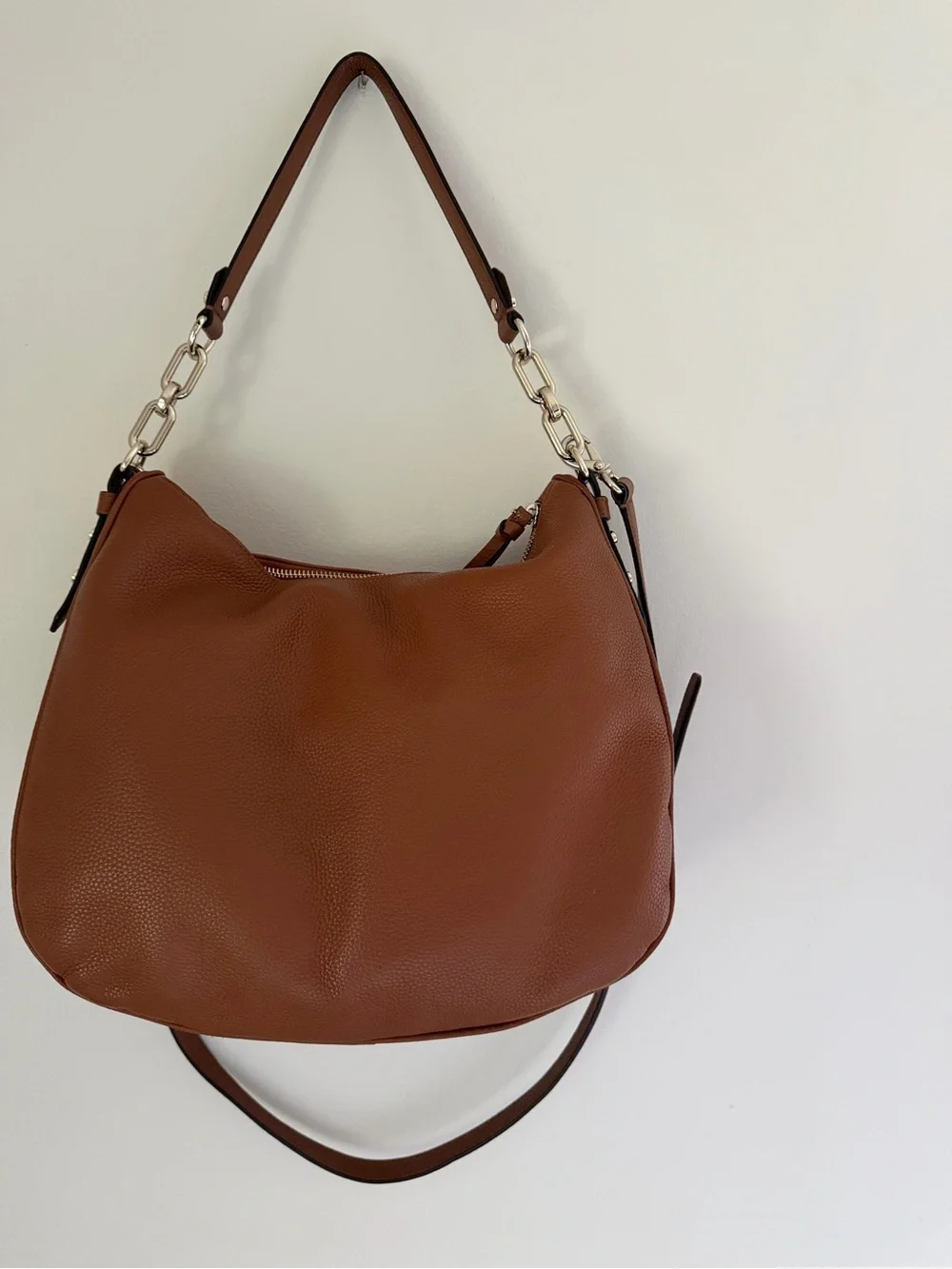 Kate Spade New York Brown Pebbled Leather Shoulder Crossbody Bag